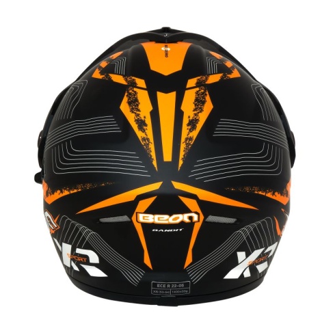 Шлем кроссовый BEON B-600 MATT-BLACK ORANGE